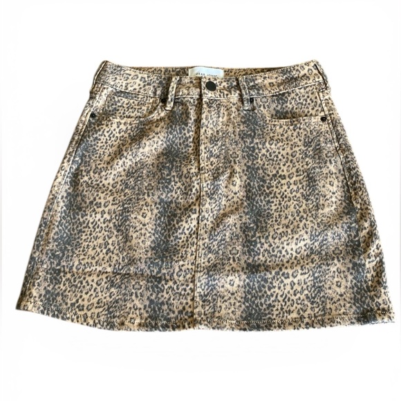 Dear John Leopard Print Denim Mini Skirt - 29 - Picture 4 of 7